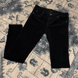 KUT FROM THE KLOTH BLACK CORDUROY SKINNY LOW RISE JEANS